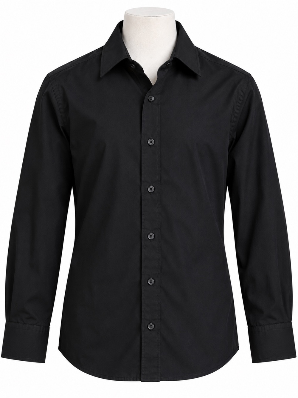 Nordstrom Boys Size 10 Black 100% Cotton Easy Care Button Down Dress Shirt